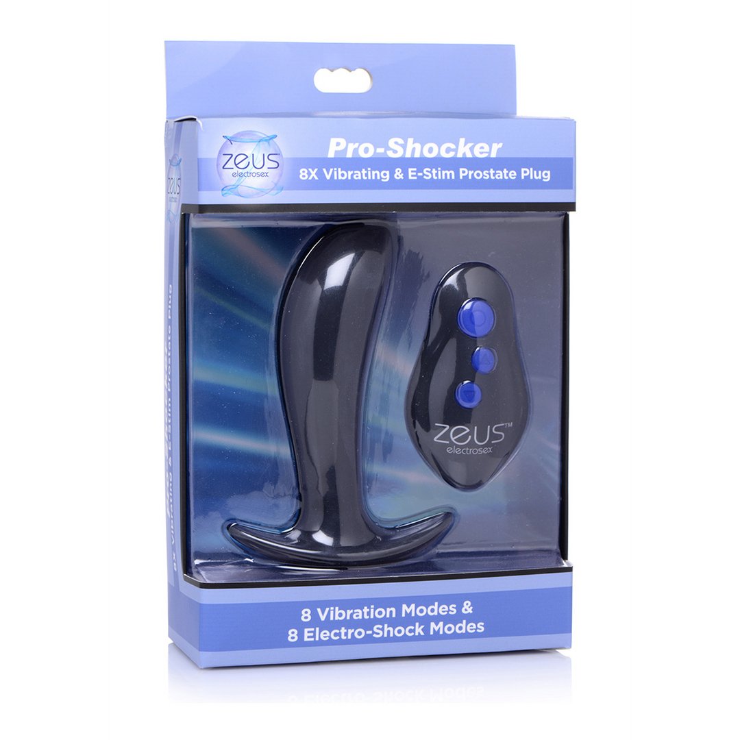 Pro - Shocker - Vibrerende en E - Stim Siliconen Prostaat Plug met Afstandsbediening - EroticToyzProducten,Toys,Anaal Toys,Prostaatstimulatoren,,MannelijkXR Brands