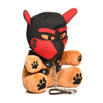 Pup Bear Knuffelbeer met Bondage Harnas - 22,9 cm - Bruin/Neopreen - EroticToyzFeestartikelenXR Brands