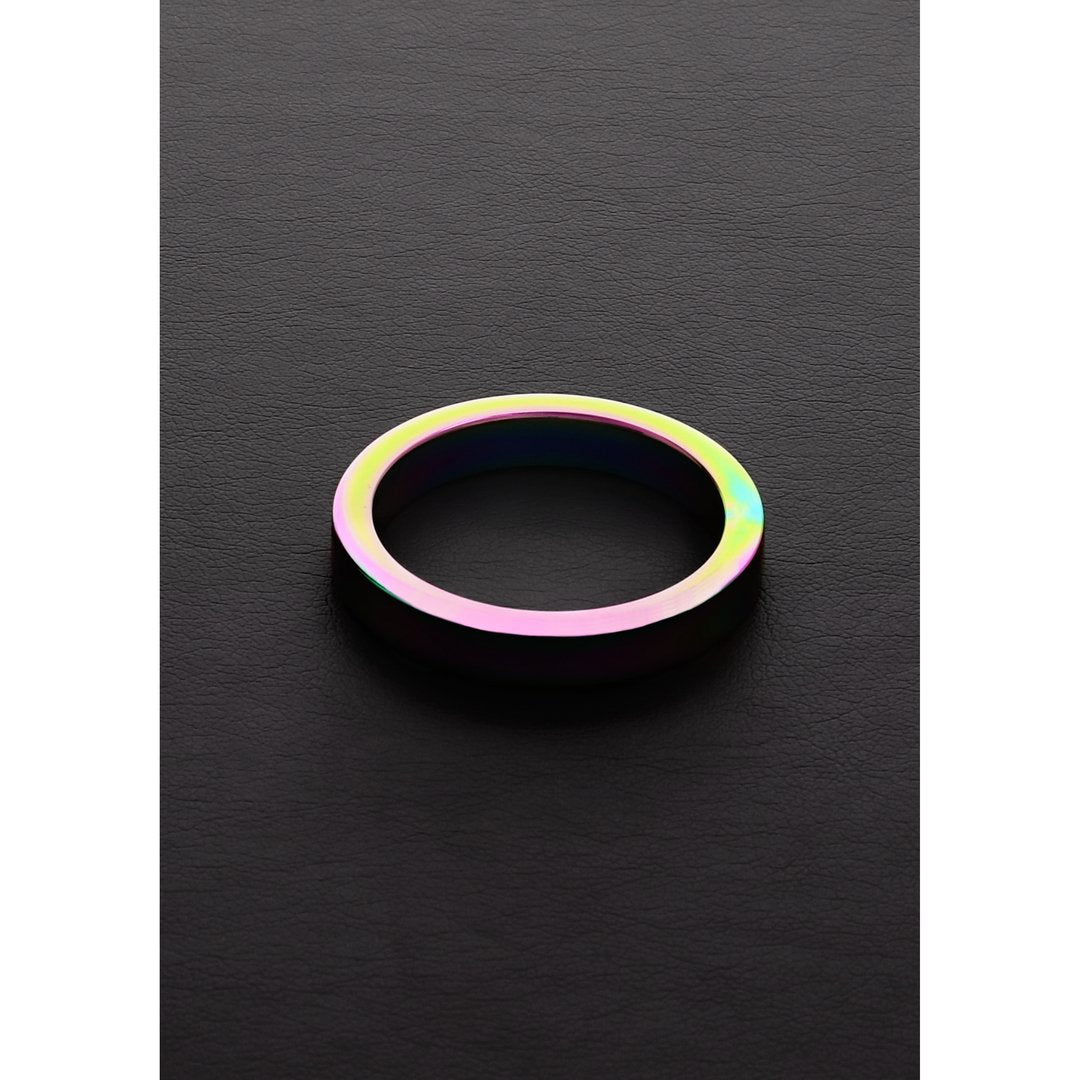 Rainbow Flat CRing 0.3 x 2 / 8 x 50 mm - EroticToyzCockringenSteel by Shots