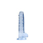 Realistische Dildo Met Ballen - 19 cm Crystal Clear - Pleasureplay Realistische Dildo'sRealRock by Shots