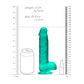 Realistische Dildo Met Ballen - 21 cm - Transparant - Pleasureplay Realistische Dildo'sRealRock by Shots