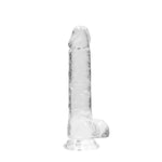 Realistische Dildo met Ballen - 21 cm - REALROCK CRYSTAL CLEAR - EroticToyzProducten,Toys,Dildos,Realistische Dildo's,,GeslachtsneutraalRealRock by Shots