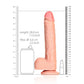 Realistische Dildo Met Ballen en Zuignap - 25,5 cm - Pleasureplay Realistische Dildo'sRealRock by Shots