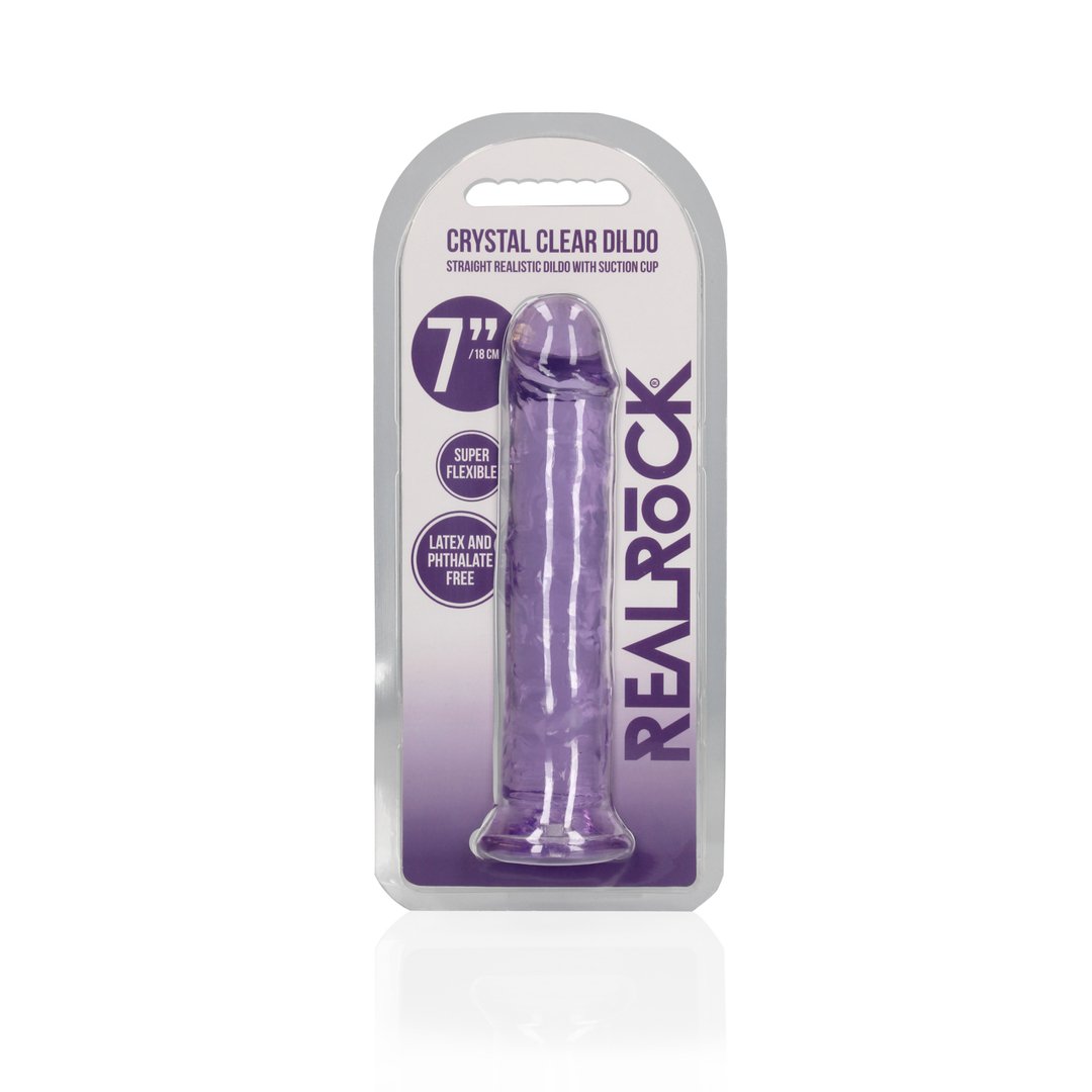 Realistische Dildo met Zuignap - 18 cm Transparant - EroticToyzProducten,Toys,Dildos,Realistische Dildo's,,RealRock by Shots