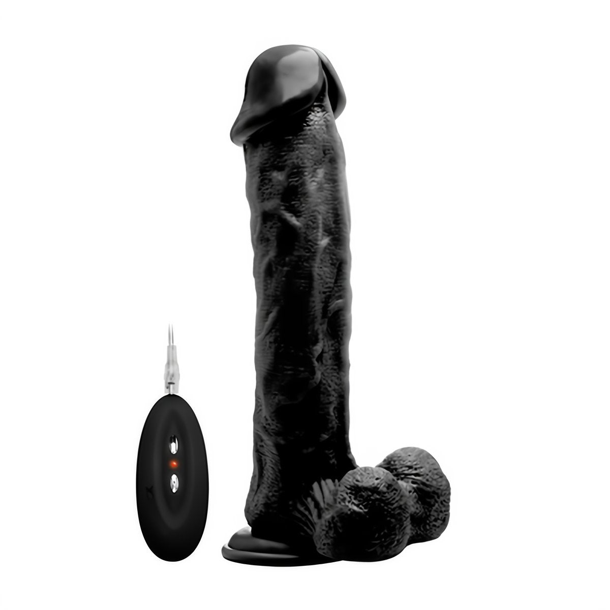 Realistische Vibrerende Dildo Met Scrotum - 28 cm - EroticToyzRealistische VibratorsRealRock by Shots