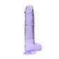 Dildo met Ballen en Zuignap - 23 cm Crystal Clear - Pleasureplay Realistische Dildo'sRealRock by Shots
