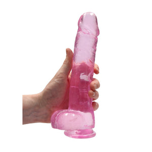 RealRock Crystal Clear Realistische Dildo met Ballen - 23 cm - EroticToyzProducten,Toys,Dildos,Realistische Dildo's,,GeslachtsneutraalRealRock by Shots