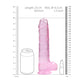 Realistische Dildo Met Ballen - 23 cm Crystal Clear - Pleasureplay Realistische Dildo'sRealRock by Shots