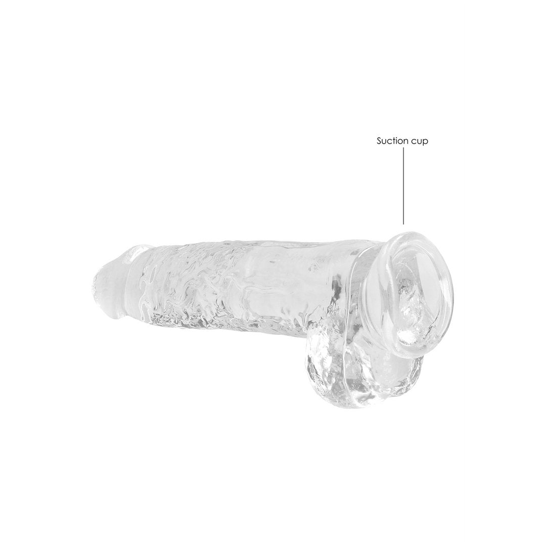 Realrock Crystal Clear - Realistische Dildo met Ballen - 23 cm - EroticToyzProducten,Toys,Dildos,Realistische Dildo's,,GeslachtsneutraalRealRock by Shots