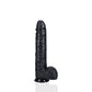 RealRock Dildo 33 cm met Ballen en Zuignap - Zwart - EroticToyzRealistische Dildo'sRealRock by Shots