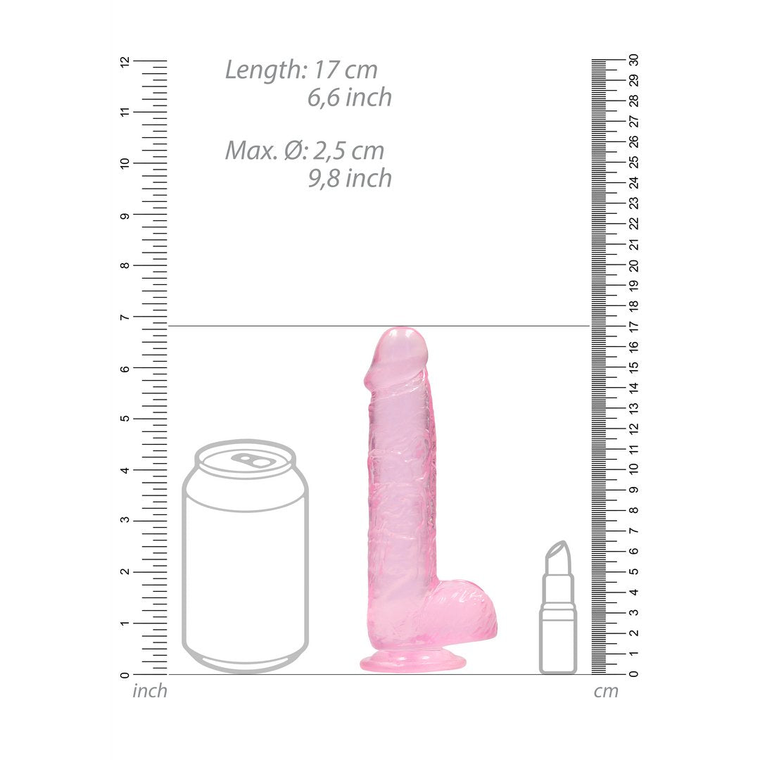 REALROCK Dildo Met Ballen 15 cm - Transparant - EroticToyzRealistische Dildo'sRealRock by Shots