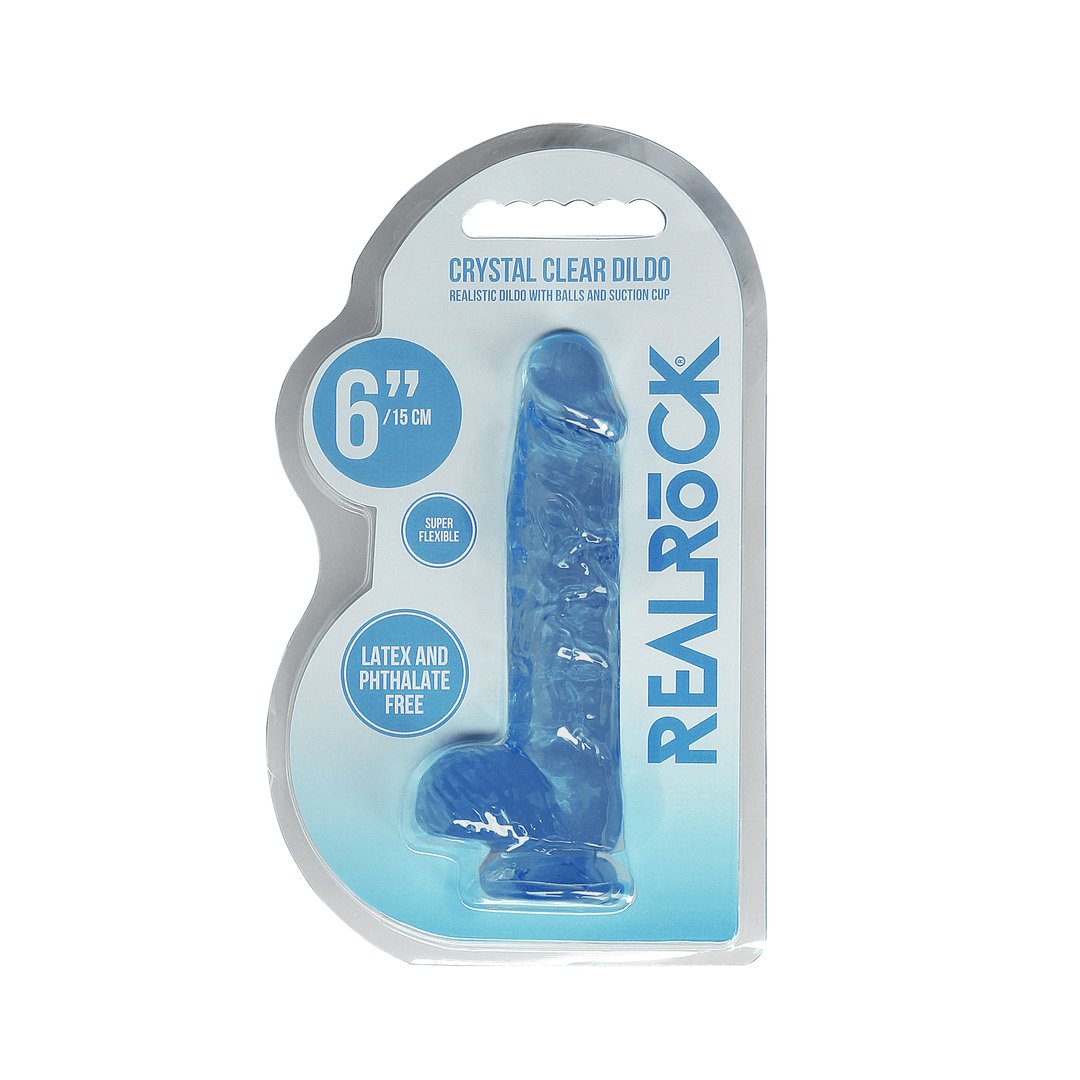 REALROCK Dildo Met Ballen 6 / 15 cm - Transparant - EroticToyzRealistische Dildo'sRealRock by Shots