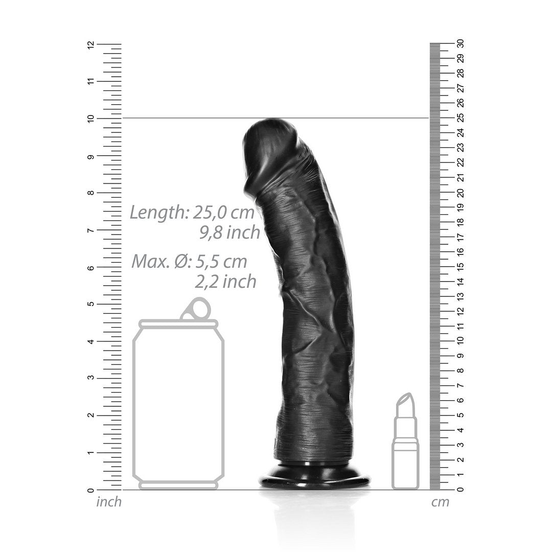 RealRock Gebogen Realistische Dildo met Krachtige Zuignap 23 cm - Huidkleurig - EroticToyzRealistische Dildo'sRealRock by Shots