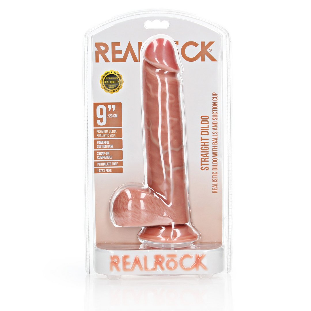 RealRock Realistische Dildo met Ballen en Zuignap - 23 cm - EroticToyzProducten,Toys,Dildos,Realistische Dildo's,,GeslachtsneutraalRealRock by Shots