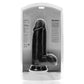 RealRock Rechte Dildo Extra Dik 23 cm Met Ballen - Zwart - EroticToyzRealistische Dildo'sRealRock by Shots