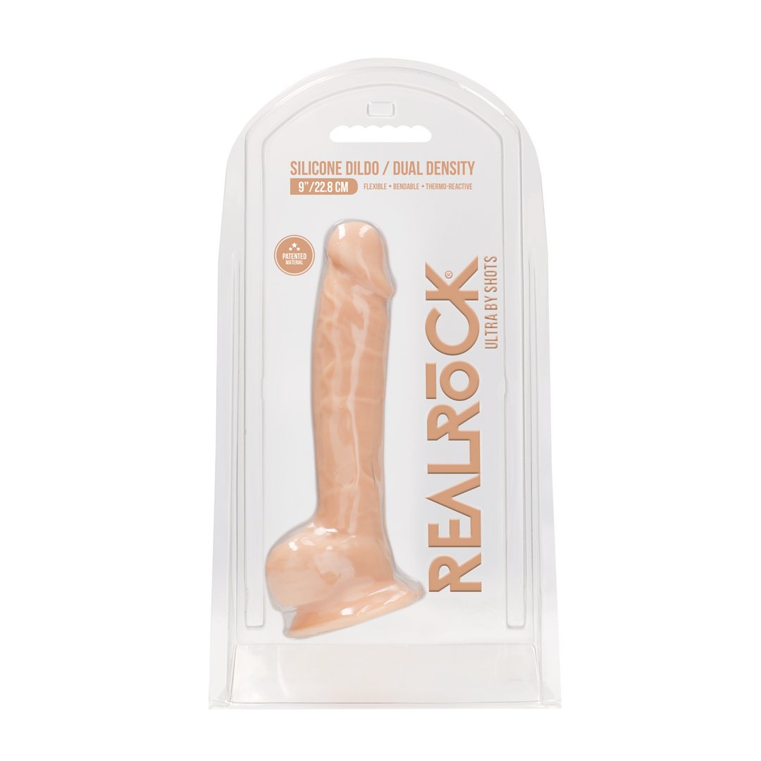 RealRock Silicone Dildo met Ballen - 23 cm Realistische Look en Feel - EroticToyzProducten,Toys,Dildos,Realistische Dildo's,,GeslachtsneutraalRealRock by Shots