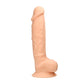 Silicone Dildo Met Ballen En Zuignap - 23 cm - Pleasureplay Realistische Dildo'sRealRock by Shots