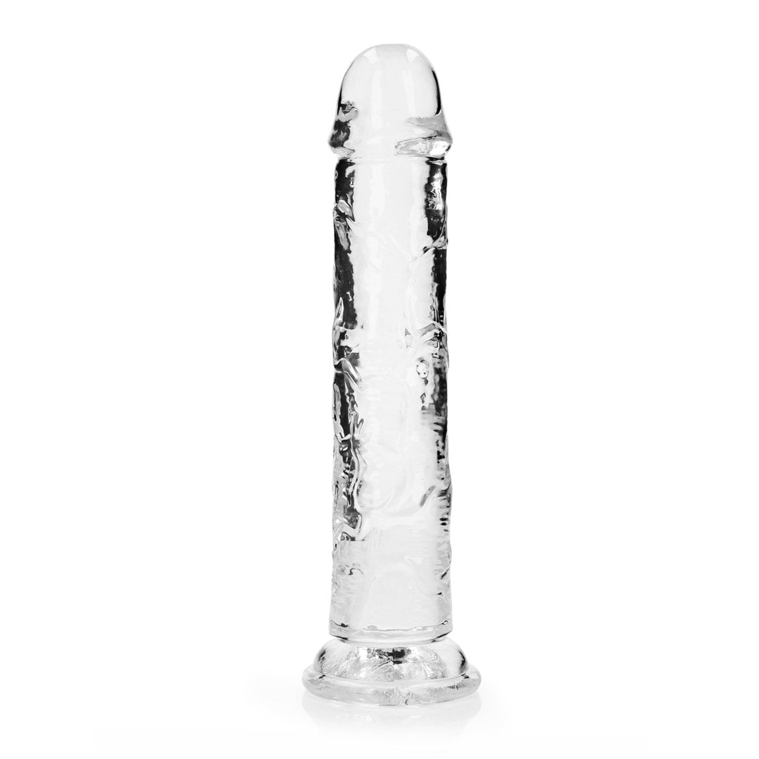 Rechte Realistische Dildo met Zuignap - 23 cm - Transparant Genot - EroticToyzProducten,Toys,Dildos,Realistische Dildo's,,RealRock by Shots