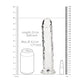 Realistische Dildo Met Zuignap - 23 cm - Transparant - Pleasureplay Realistische Dildo'sRealRock by Shots