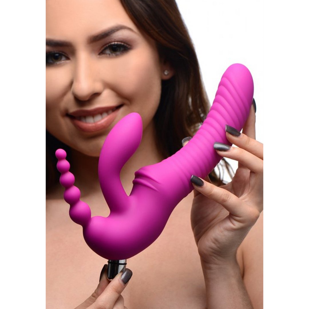 Regal Rider - Drievoudige Vibrerende Siliconen Strapless Strap - On - EroticToyzProducten,Toys,Vibrators,Strap On Vibrators,Strapless,,GeslachtsneutraalXR Brands