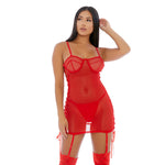 Ring It On Chemise Lingerie Set met Gouden Details XL - Zwart - EroticToyzSuper SaleForplay