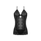 Nachthemd en G - String Set - Zwart - Pleasureplay JurkjesMagic Silk