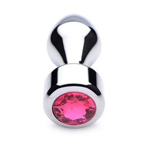 Roze Edelsteen - Aluminium Butt Plug met Verzwaarde Basis - Groot - EroticToyzProducten,Toys,Anaal Toys,Buttplugs Anale Dildo's,Buttplugs Anale Dildo's Niet Vibrerend,Outlet,,GeslachtsneutraalXR Brands