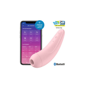 'Satisfyer Curvy 2Plus Air Pulse Stimulator met Vibratie - Roze' - EroticToyzAir PulseSatisfyer