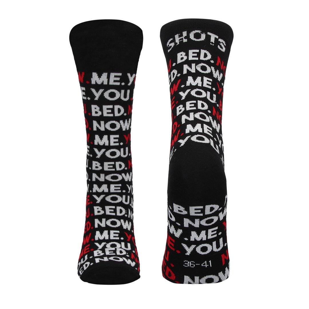 SHOTS You Me Bed Now Sokken - EU Maat 36 - 41 - Grijs - EroticToyzSokkenSexy Socks by Shots