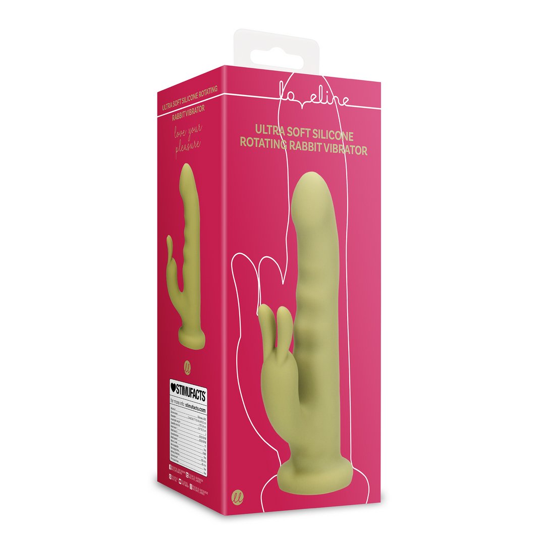 'Silicone Delight Rabbit Vibrator Met Roterende Functie - Roze' - EroticToyzRabbit VibratorsLoveline by Shots