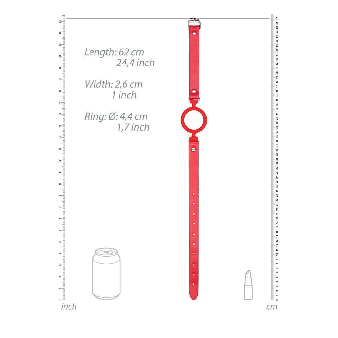 Silicone O - Ring Gag met Leren Banden - Comfortabele Beperking - EroticToyzProducten,Toys,Fetish,Gags,,Ouch! by Shots