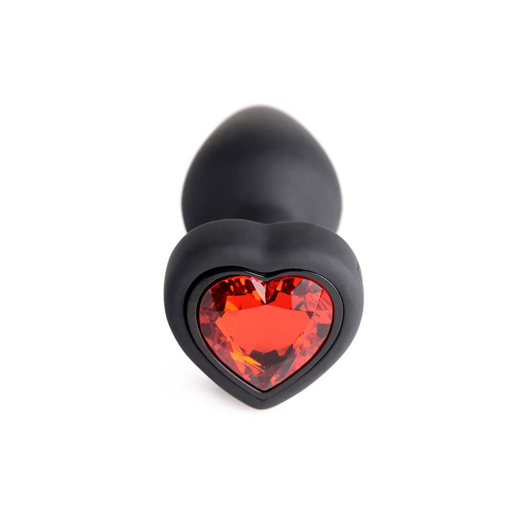 Silicone Vibrerende Rode Hartvormige Buttplug met Afstandsbediening - Klein - EroticToyzProducten,Toys,Anaal Toys,Buttplugs Anale Dildo's,Buttplugs Anale Dildo's Vibrerend,,XR Brands