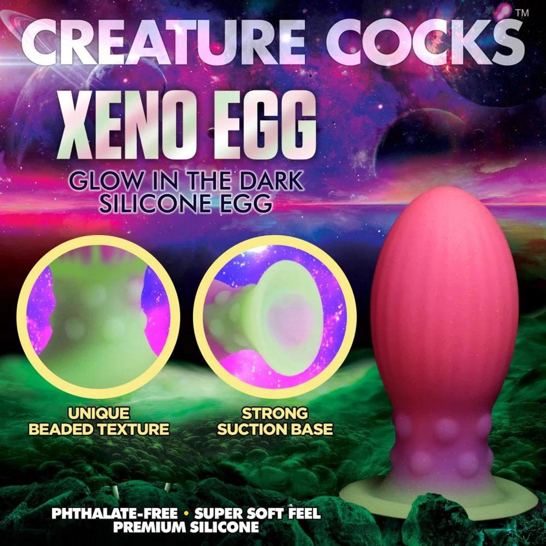 Siliconen Glow - In - The - Dark Ei - Roze - EroticToyzNiet - Fallische Dildo'sXR Brands