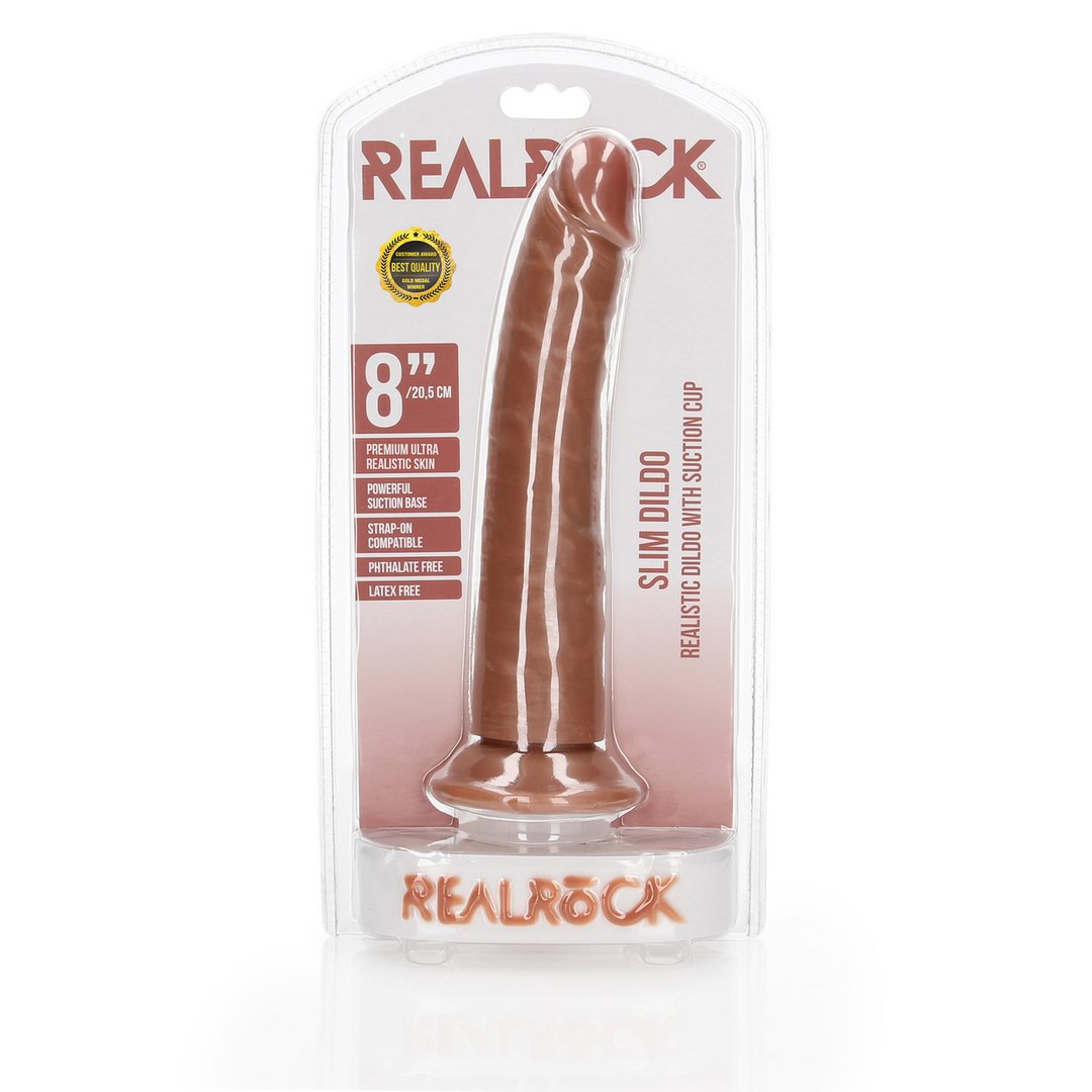 Slanke Realistische Dildo met Krachtige Zuignap - 20,5 cm - EroticToyzProducten,Toys,Dildos,Realistische Dildo's,,GeslachtsneutraalRealRock by Shots