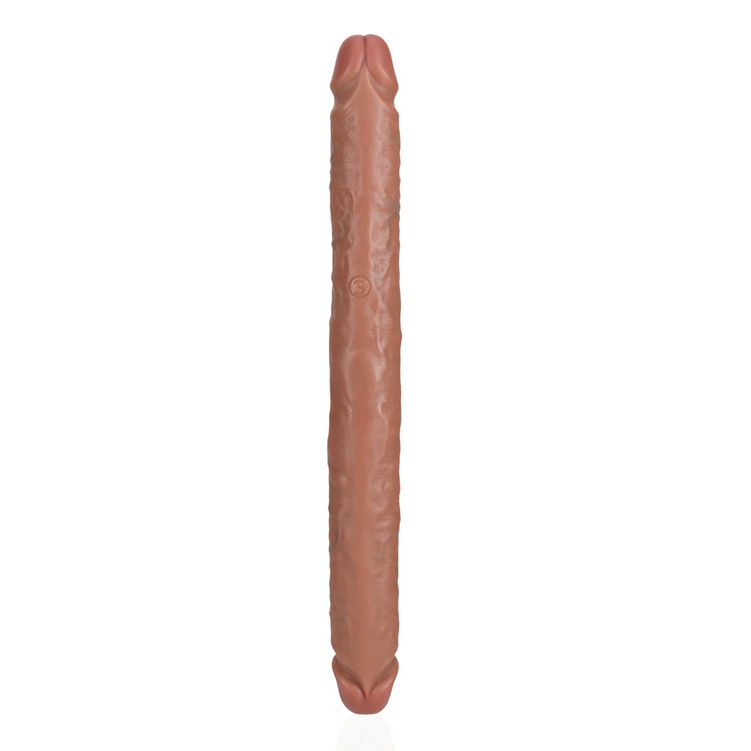 'Slim Double Ended Dildo 35,6 cm - Tan' - EroticToyzDubbele Dildo'sRealRock by Shots