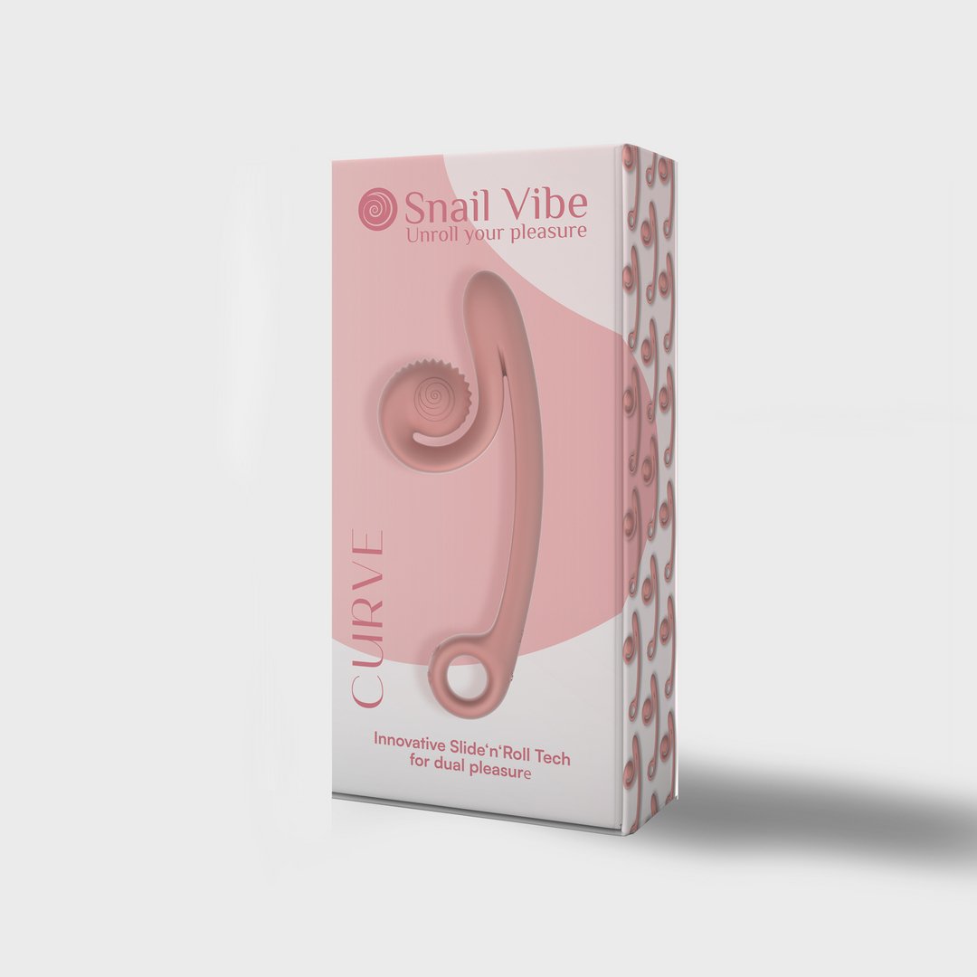 Snail Vibe Curve Dubbele Vibrator Met Slide'n'Roll Technologie - Peachy Pink - EroticToyzLuxe VibratorSnail Vibe