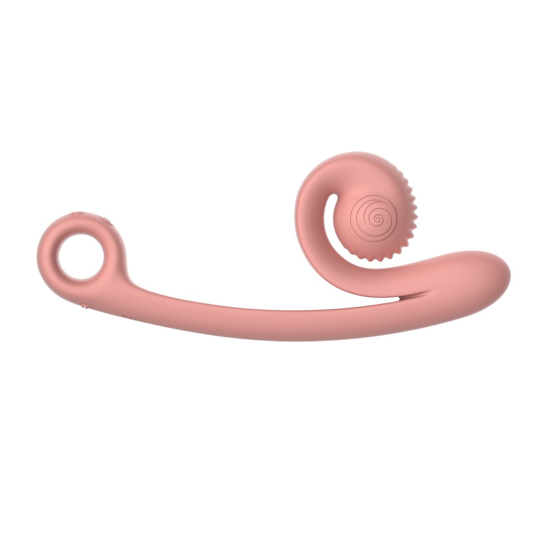 Snail Vibe Curve Dubbele Vibrator Met Slide'n'Roll Technologie - Peachy Pink - EroticToyzLuxe VibratorSnail Vibe