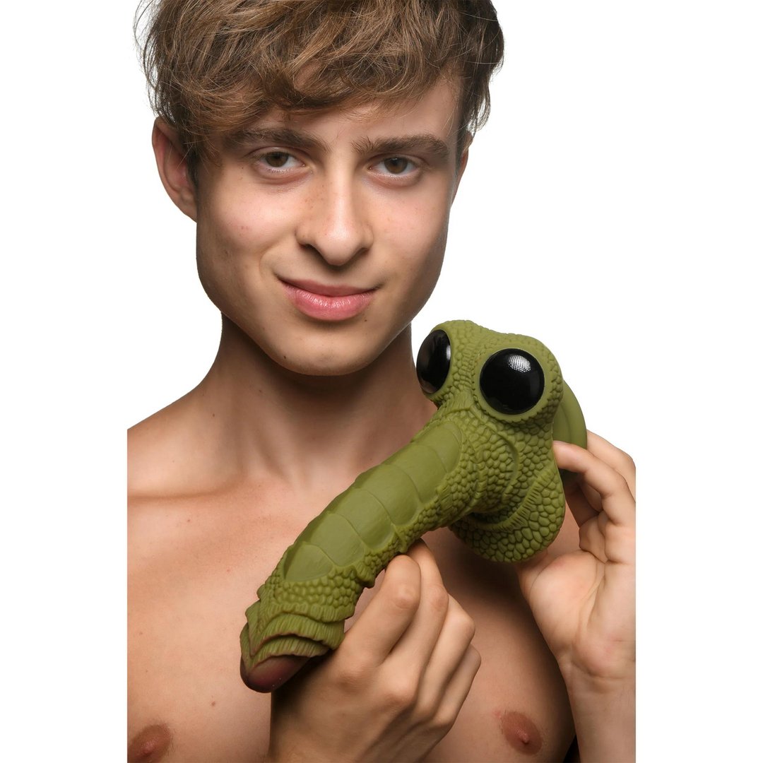 Swamp Monster Schubbige Siliconen Dildo met Zuignap - Zwart - EroticToyzProducten,Toys,Dildos,Niet - Fallische Dildo's,,GeslachtsneutraalXR Brands