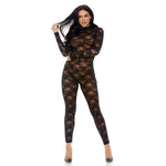 Sweet Lace Luxe Jumpsuit met Lange Mouwen - Maat L - EroticToyzBodystockingsForplay