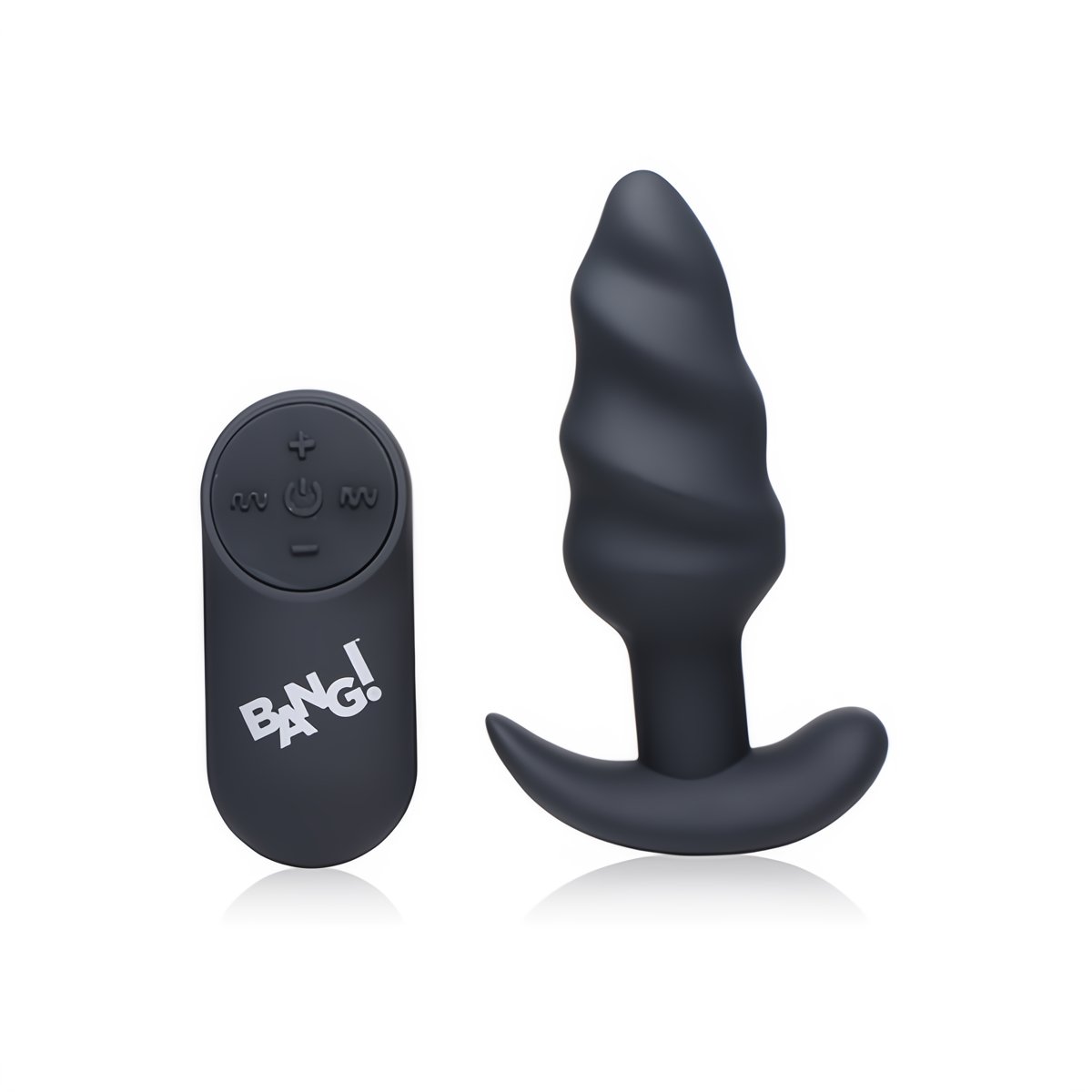 Swirl Vibrating Silicone Butt Plug met Draadloze Bediening - Zwart - EroticToyzButtplugs Anale Dildo's VibrerendXR Brands