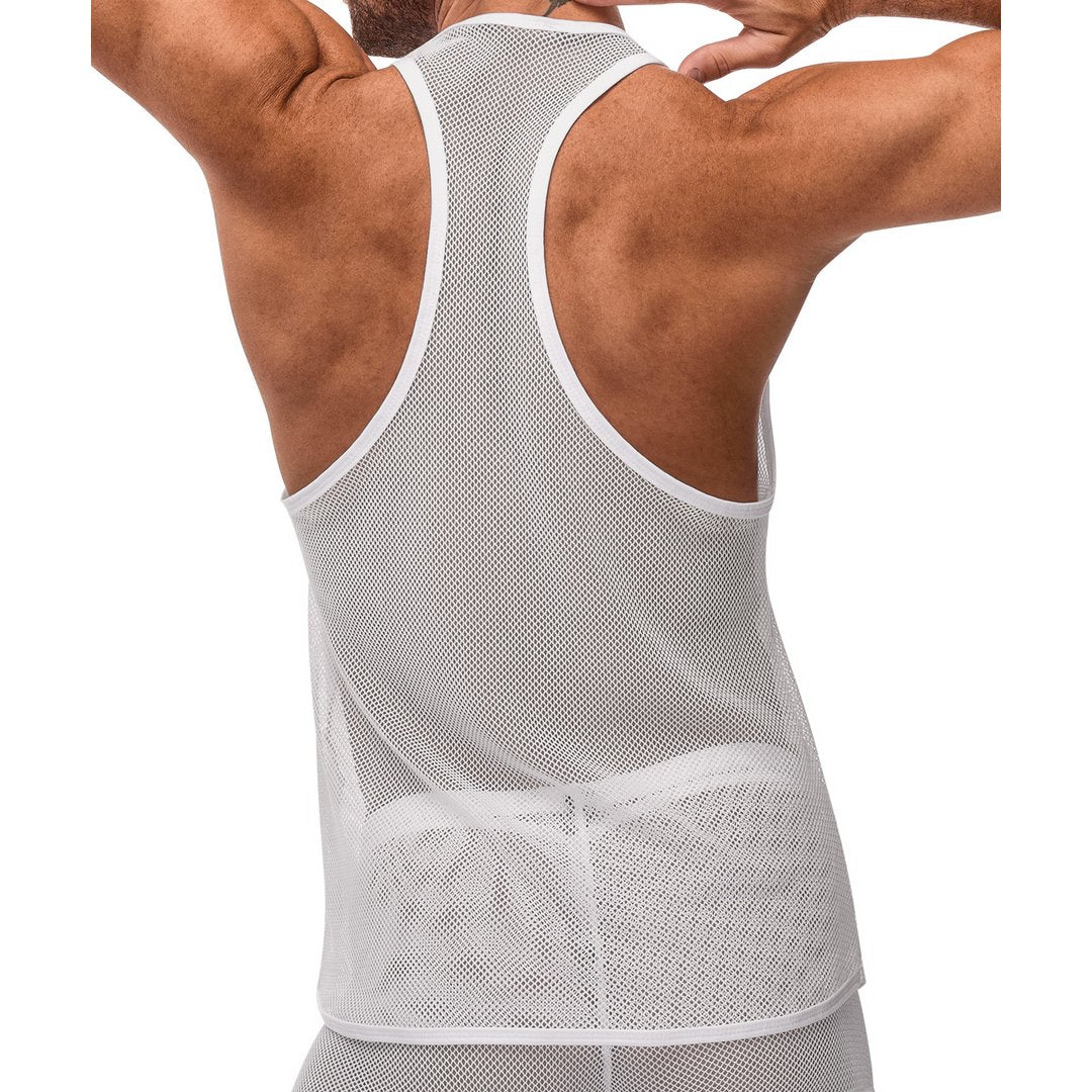 Tank Top - M - White - EroticToyzProducten,Lingerie,Lingerie voor Hem,T - Shirts / Tops,,MannelijkMale Power