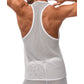 Stretch Visnet Tanktop - XL - Wit - Pleasureplay T-Shirts / TopsMale Power