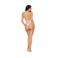 Halter Teddy - Wit Mesh Met Pareldetails - Pleasureplay Bodysuits TeddiesDreamgirl