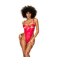 Teddy S Vinyl Bodysuit - Vurig Rood - EroticToyzBodysuits TeddiesMapalé