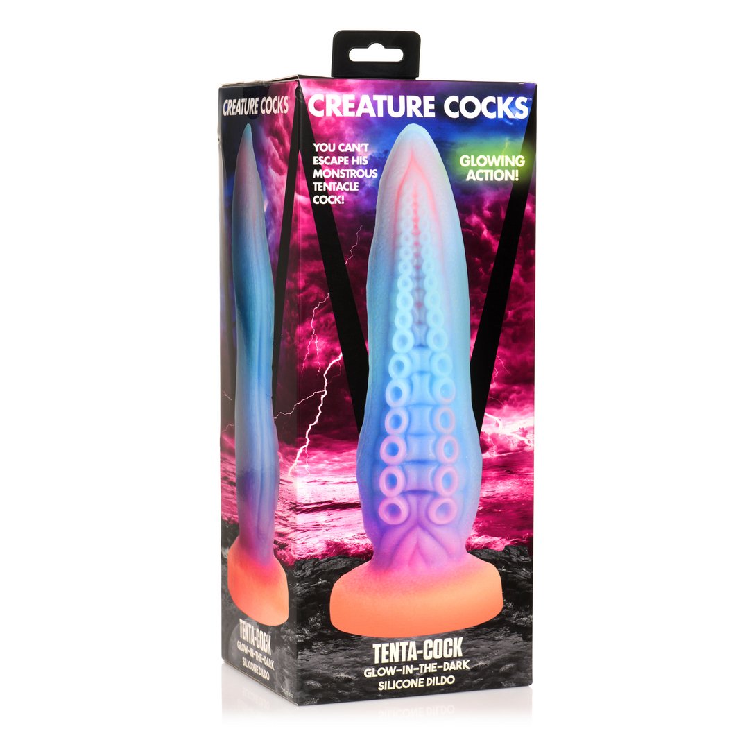 Tenta - Cock - Glow - in - the - Dark Silicone Dildo - EroticToyzProducten,Toys,Dildos,Niet - Fallische Dildo's,Nieuwe Producten,,GeslachtsneutraalXR Brands