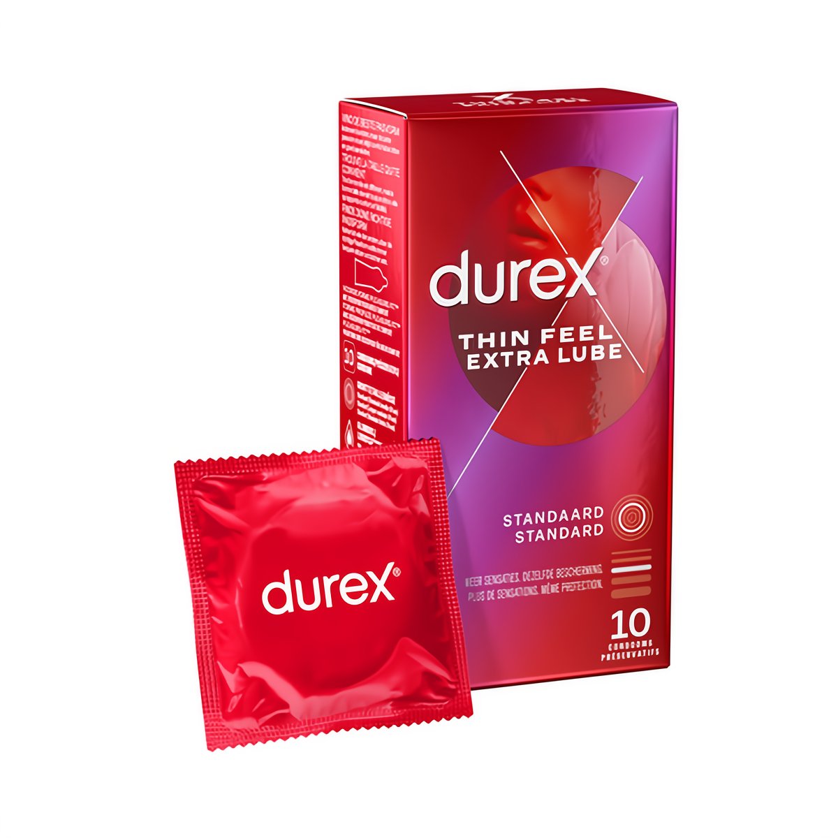 'Thin Feel Extra Glijmiddel Condooms 10 stuks' - EroticToyzCondooms voor MannenDurex