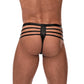 Thong met Kooi Stijl - Zwart - M - Pleasureplay StringsMale Power