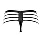Thong met Kooi Stijl - Zwart - M - Pleasureplay StringsMale Power