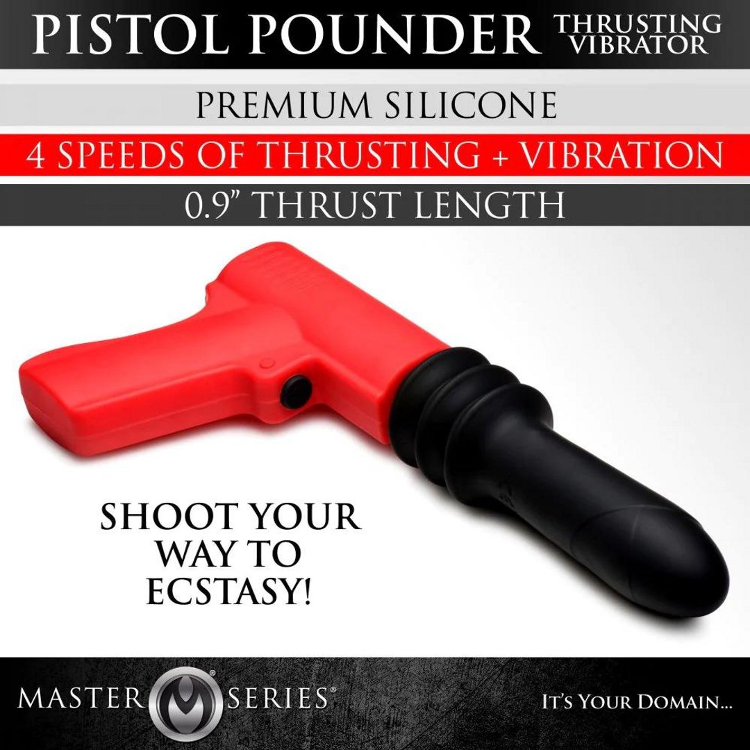 Thrusting Pistola Vibrator - Red - EroticToyzProducten,Toys,Vibrators,Thrusting Vibrators,,GeslachtsneutraalXR Brands