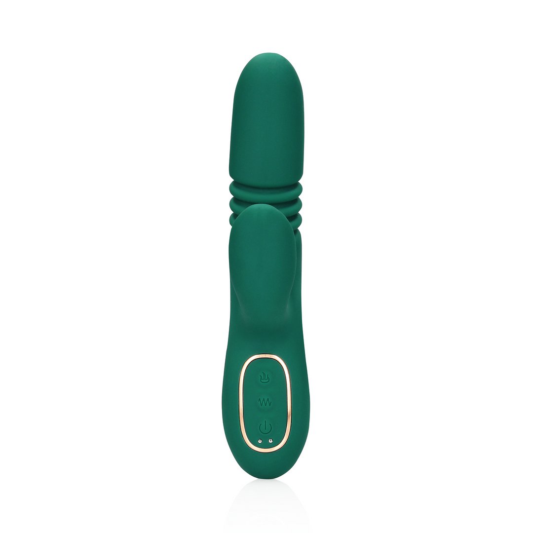 'Thrusting Rabbit Vibrator Met Dubbele Stimulatie - Roze' - EroticToyzThrusting VibratorsLoveline by Shots